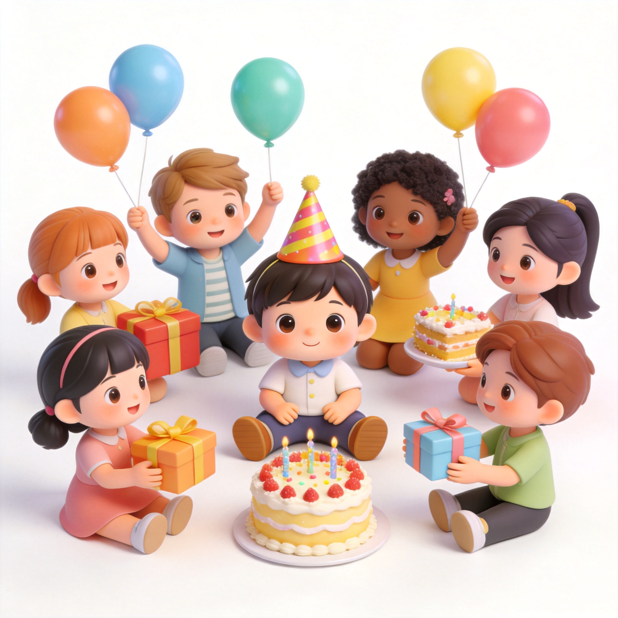 celebrate your birthday with your friends单词图片