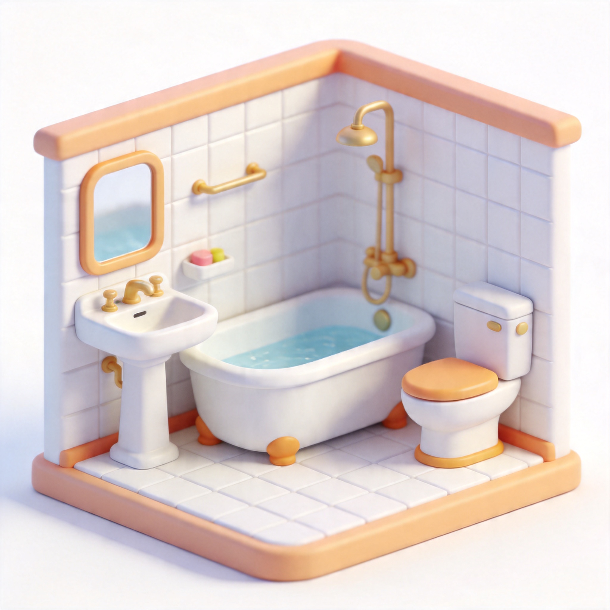 bathroom单词图片