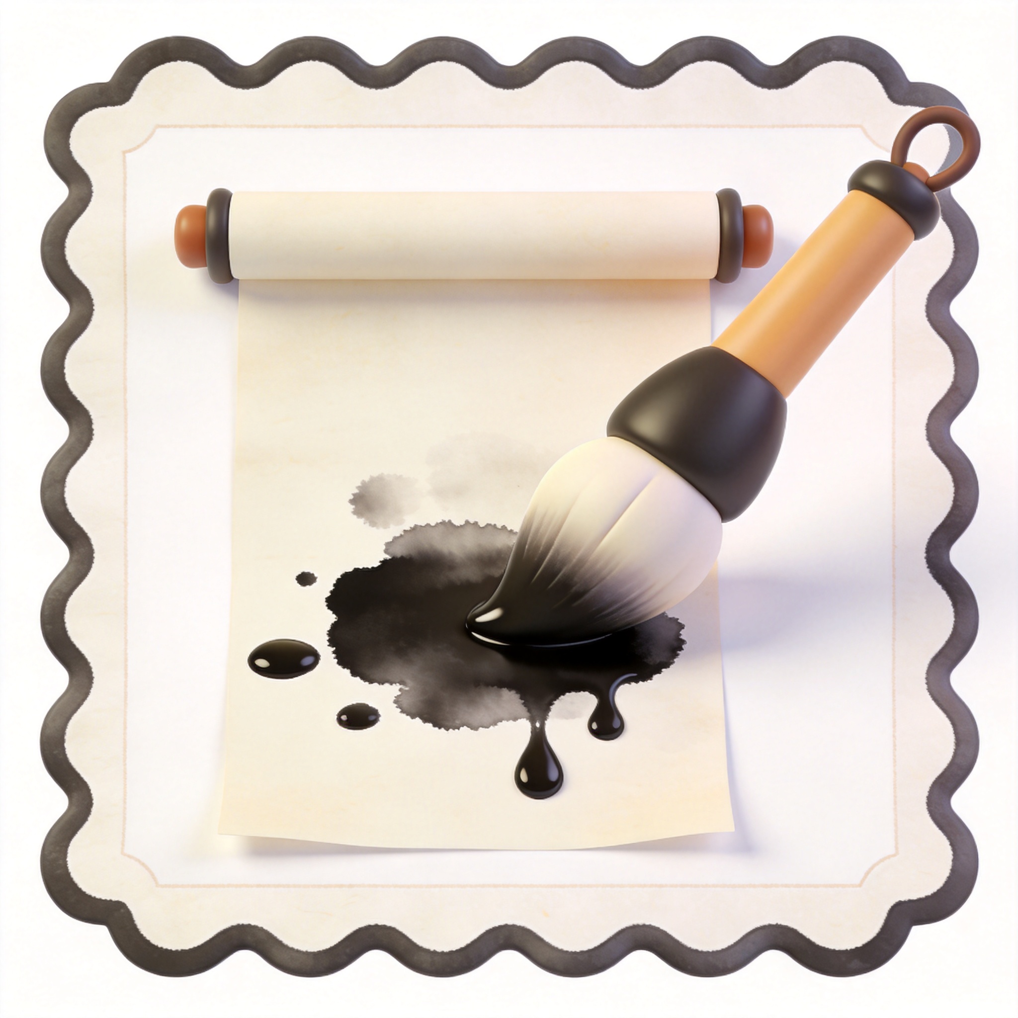 Chinese ink painting单词图片