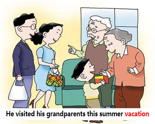 vacation单词图片