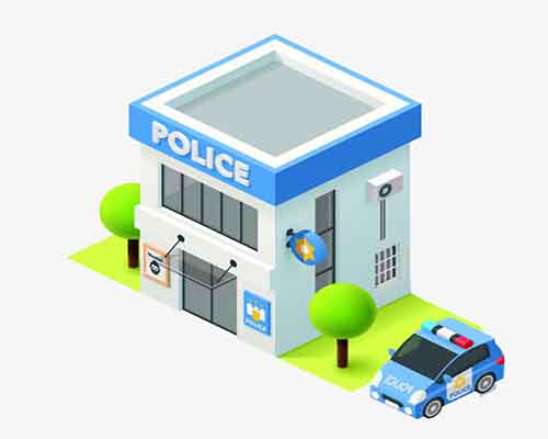 police station单词图片