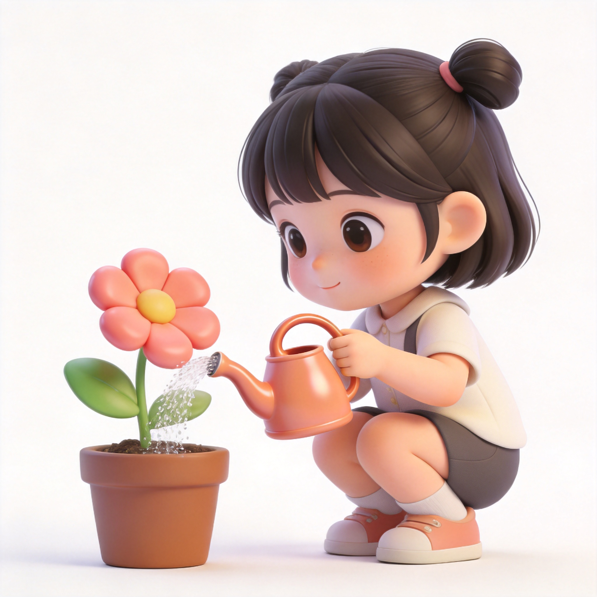 watered the flowers单词图片