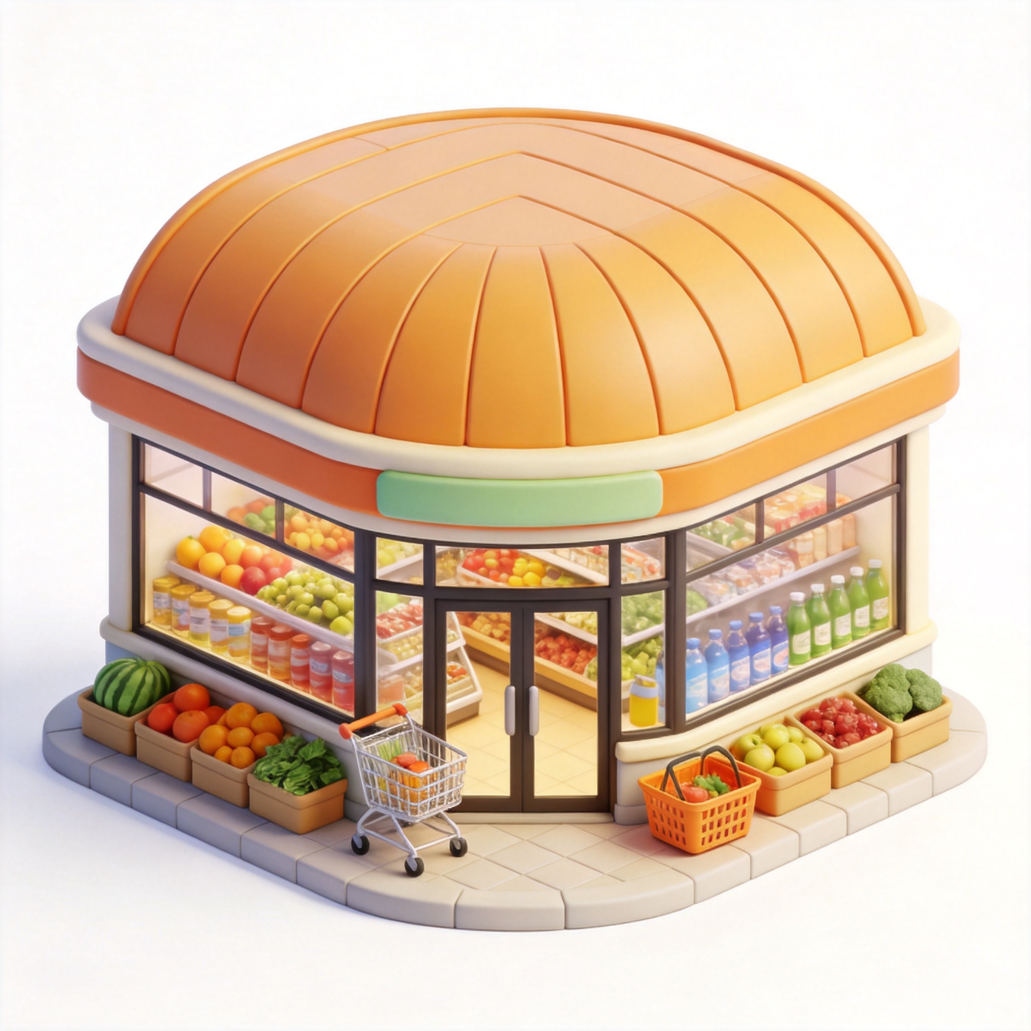 supermarket单词图片