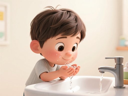 wash my face单词图片