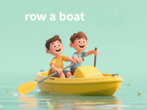 row a boat单词图片