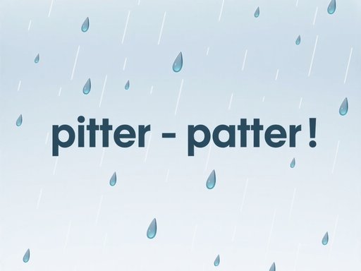 pitter-patter单词图片