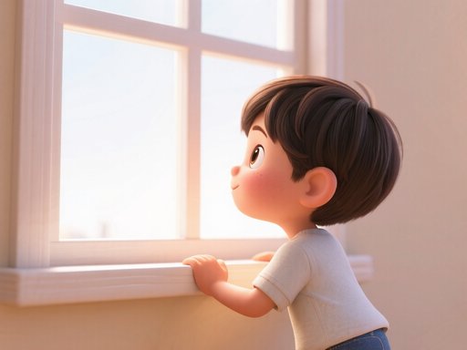 look out of单词图片