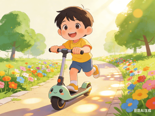 ride a scooter单词图片