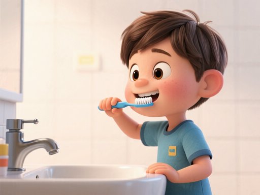 brush my teeth单词图片