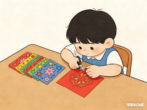 do paper-cutting单词图片