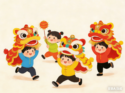 do the lion dance单词图片