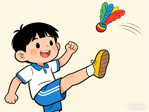 kick a shuttlecock单词图片