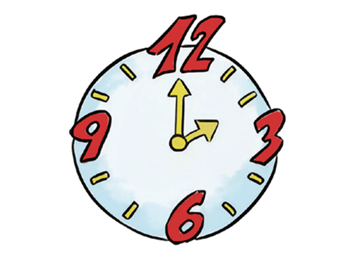 two o'clock单词图片