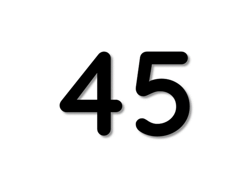 forty-five单词图片