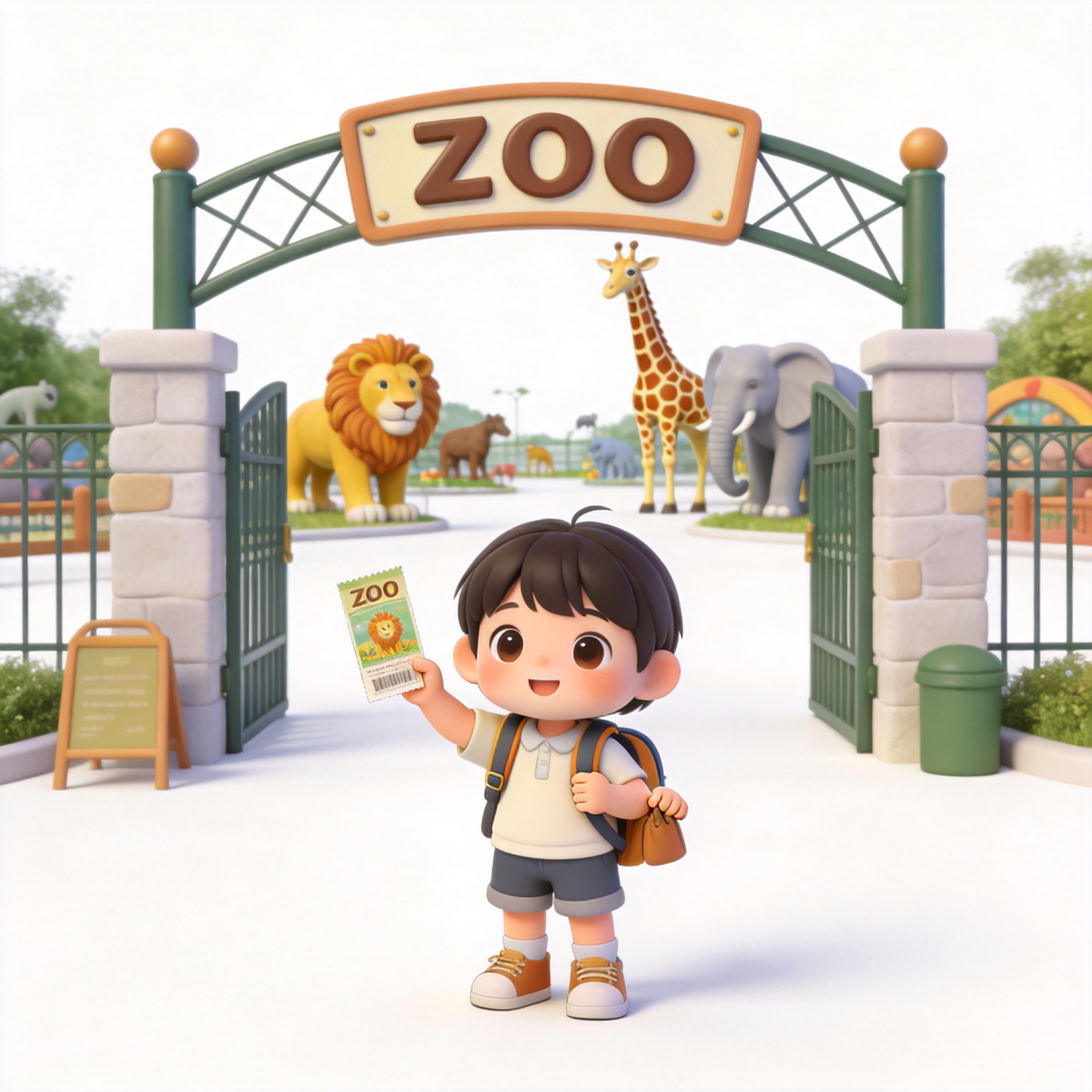 went to the zoo单词图片