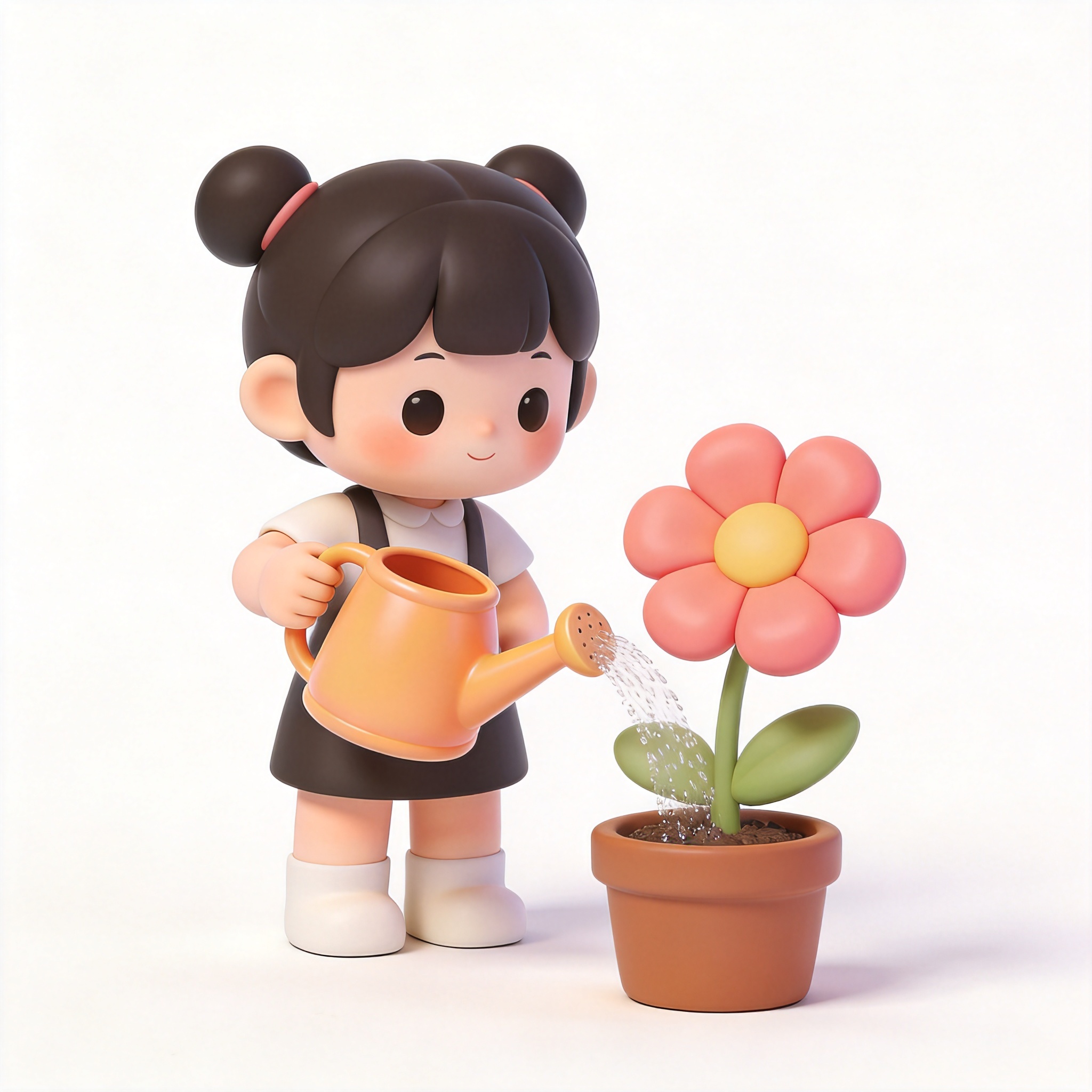 watering the flowers单词图片