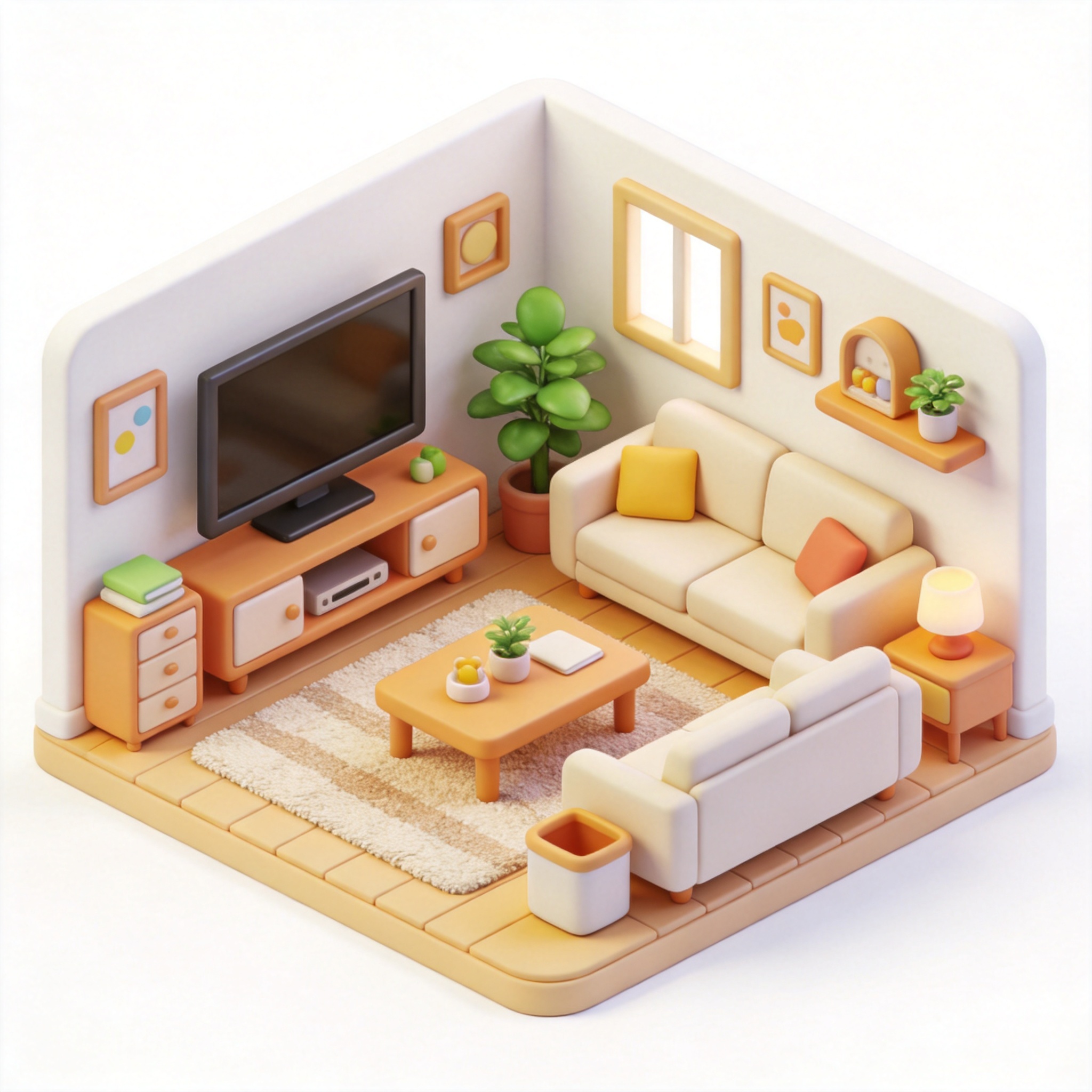 living room单词图片