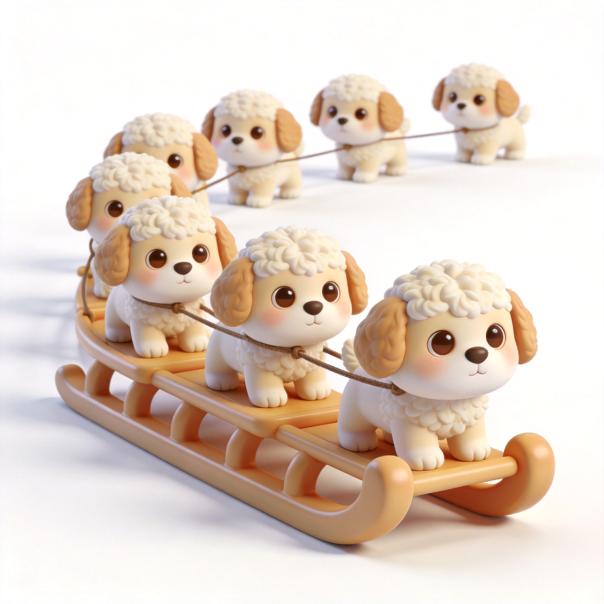 dog sledding单词图片