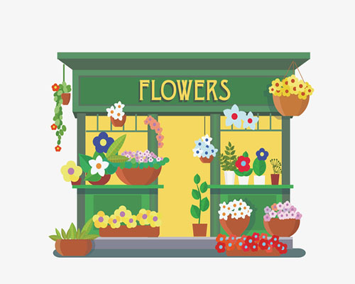 flower shop单词图片