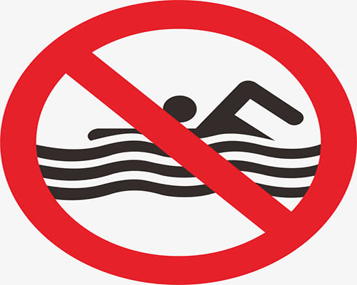 no swimming单词图片