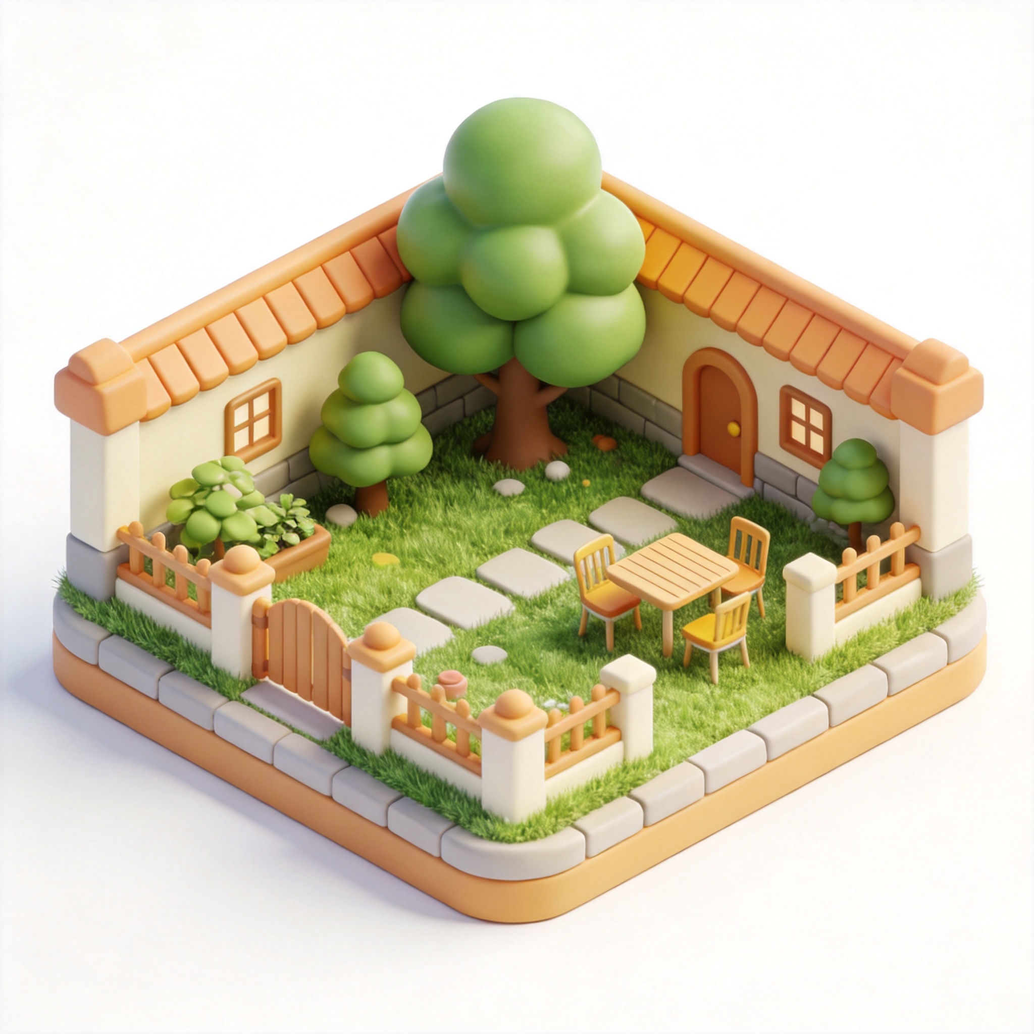 courtyard单词图片