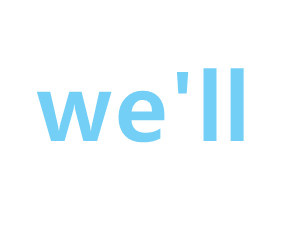 we'll=we will单词图片