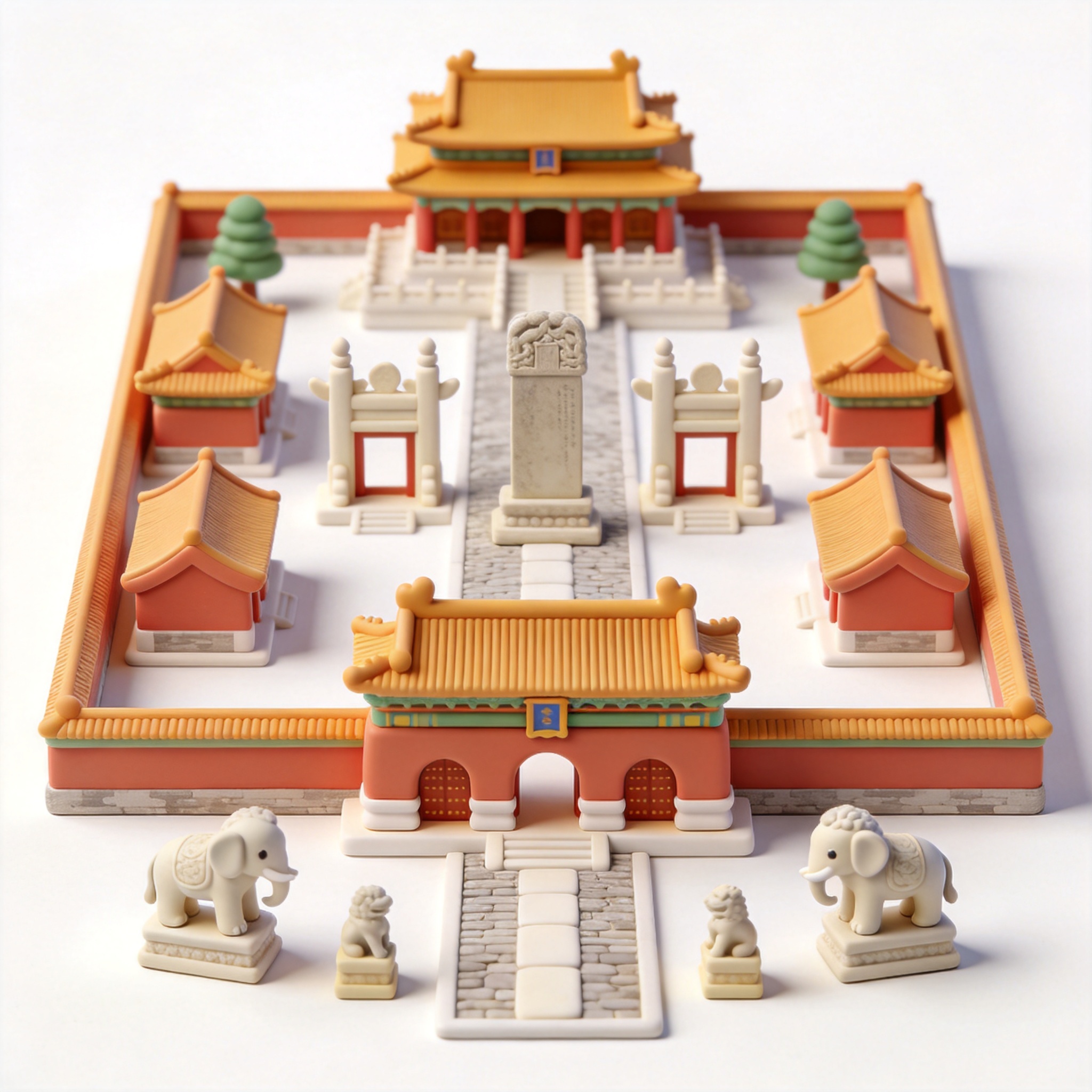 the Ming Tombs单词图片