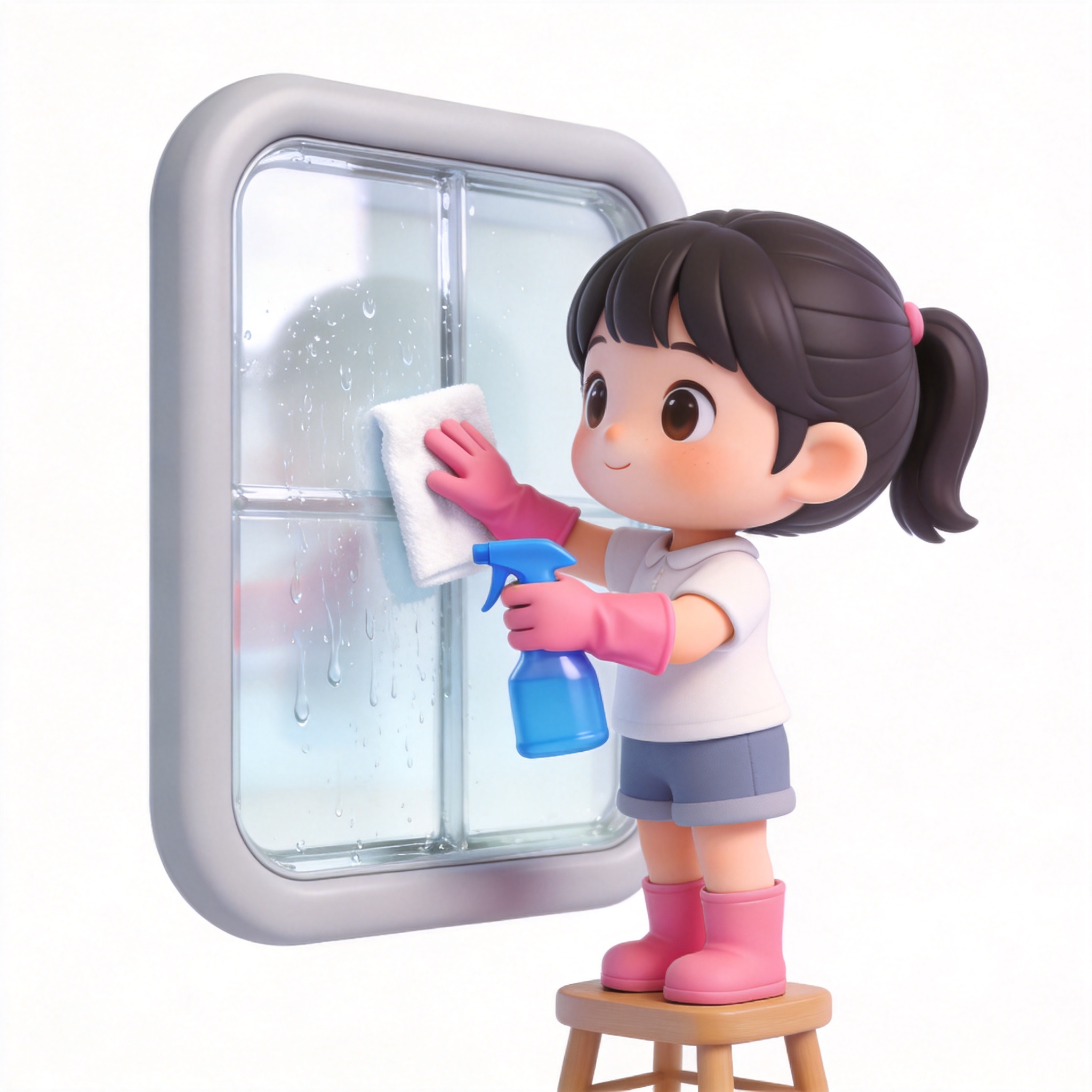 clean the windows单词图片
