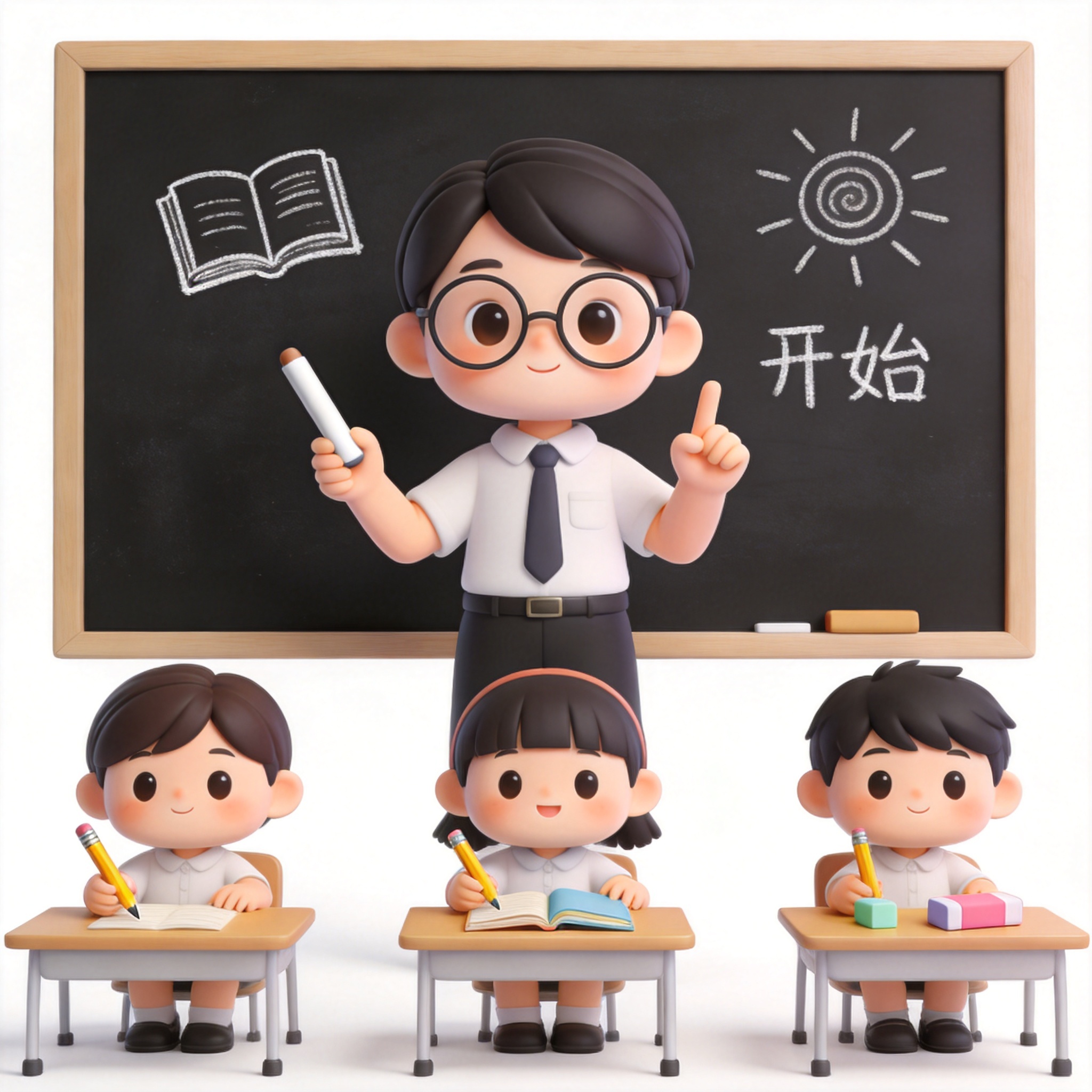 School begins.单词图片