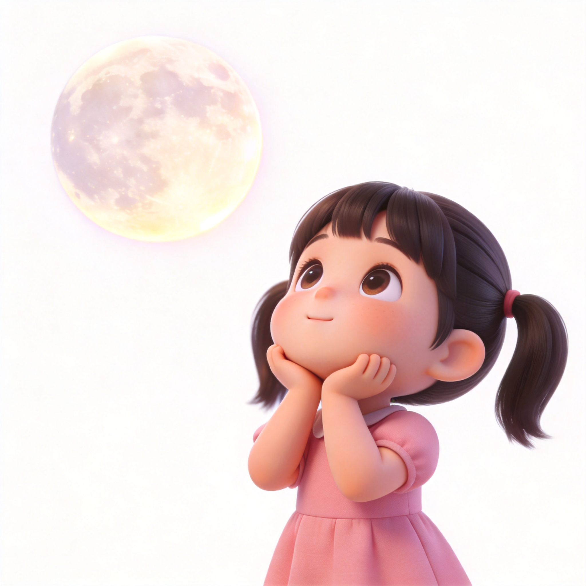 look at the moon单词图片
