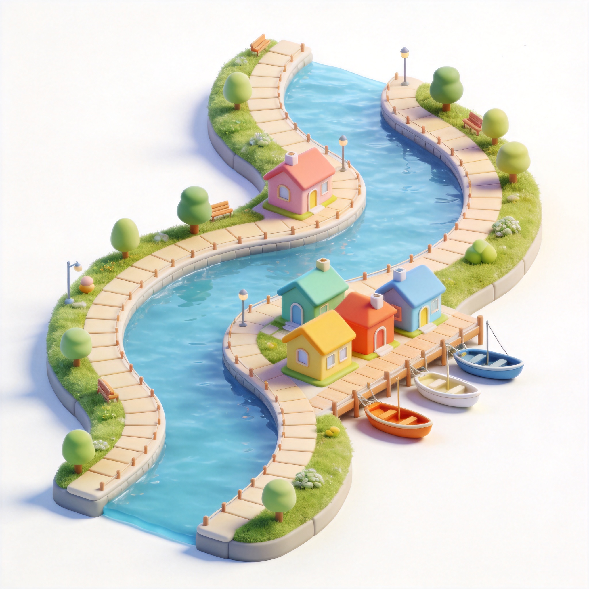 waterfront单词图片