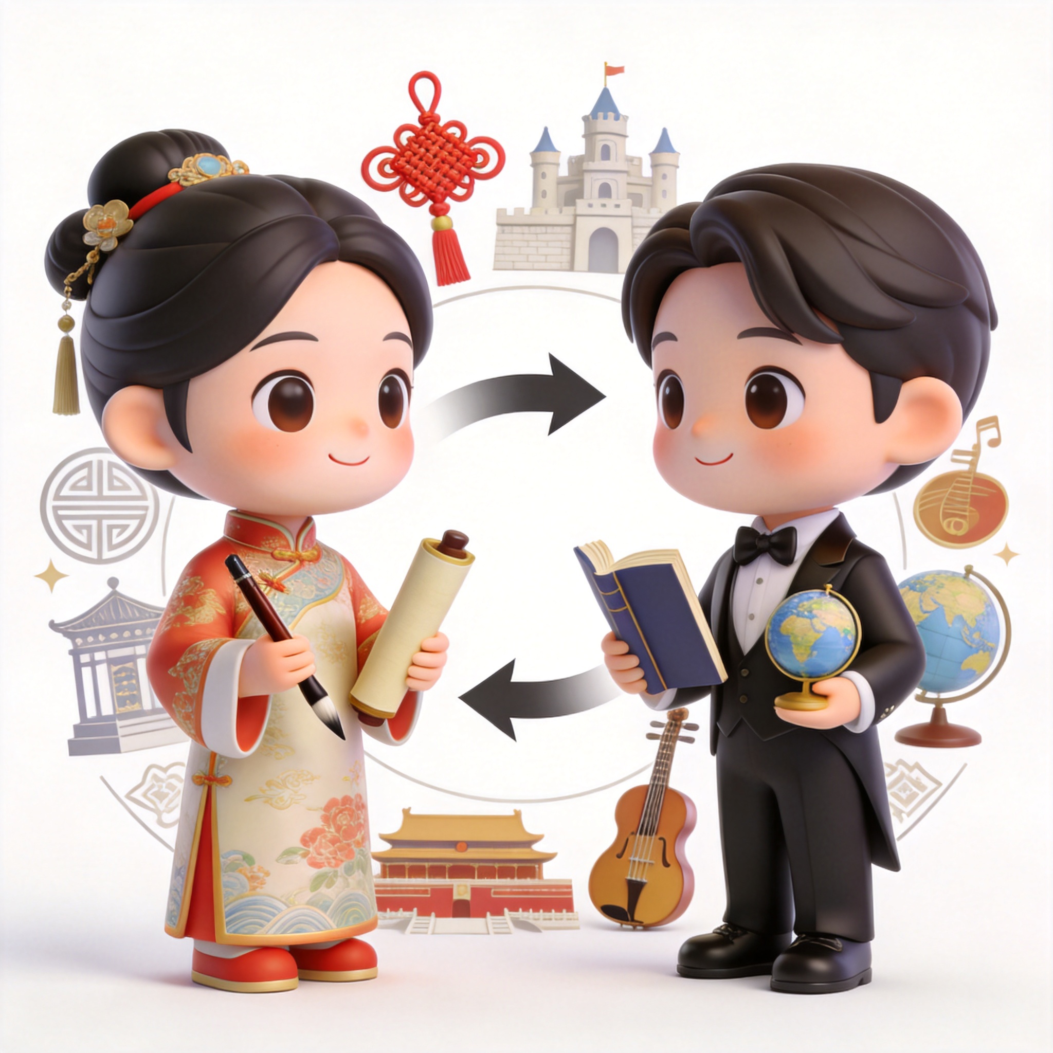 cultural exchange单词图片