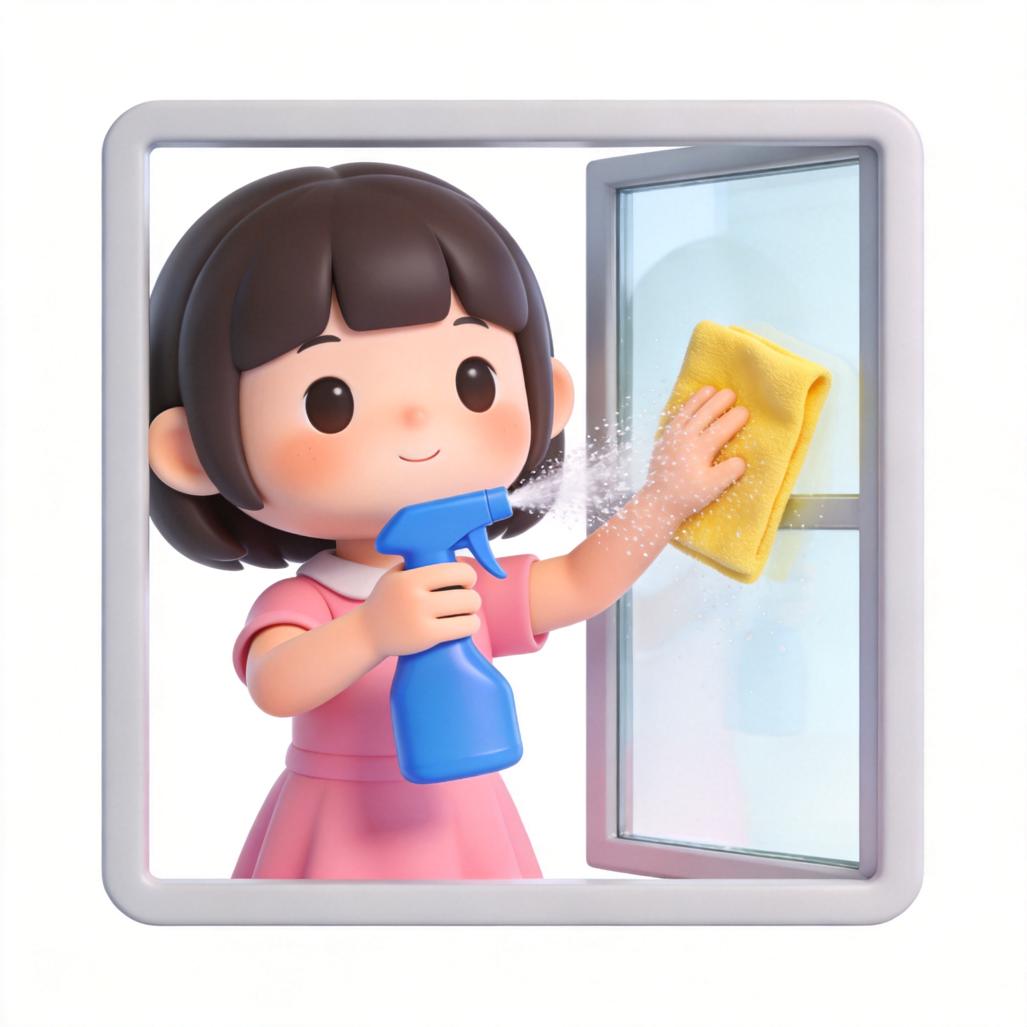 cleaning the windows单词图片