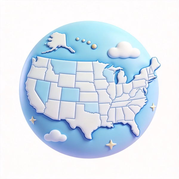 the USA (The United States of America)单词图片