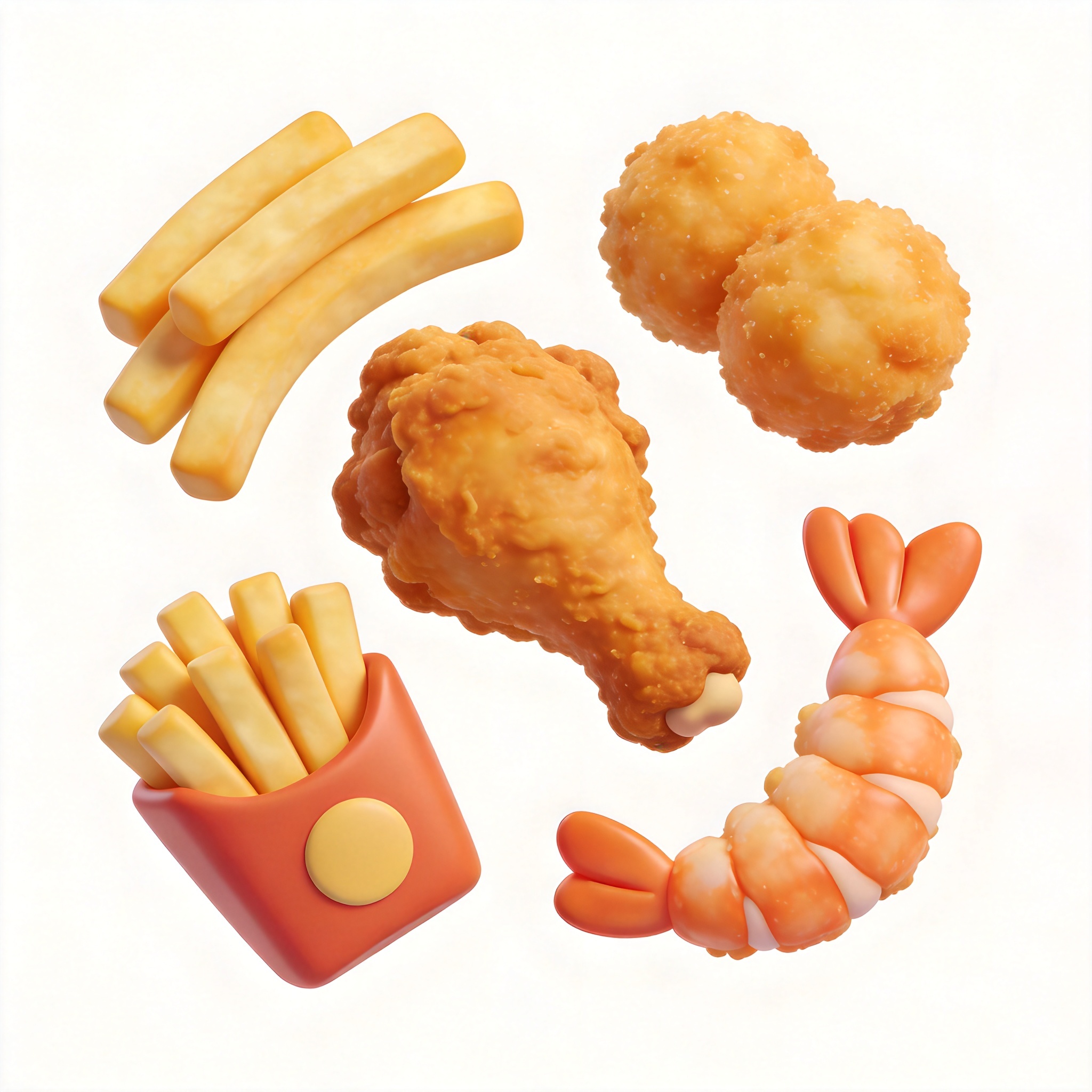 fried food单词图片