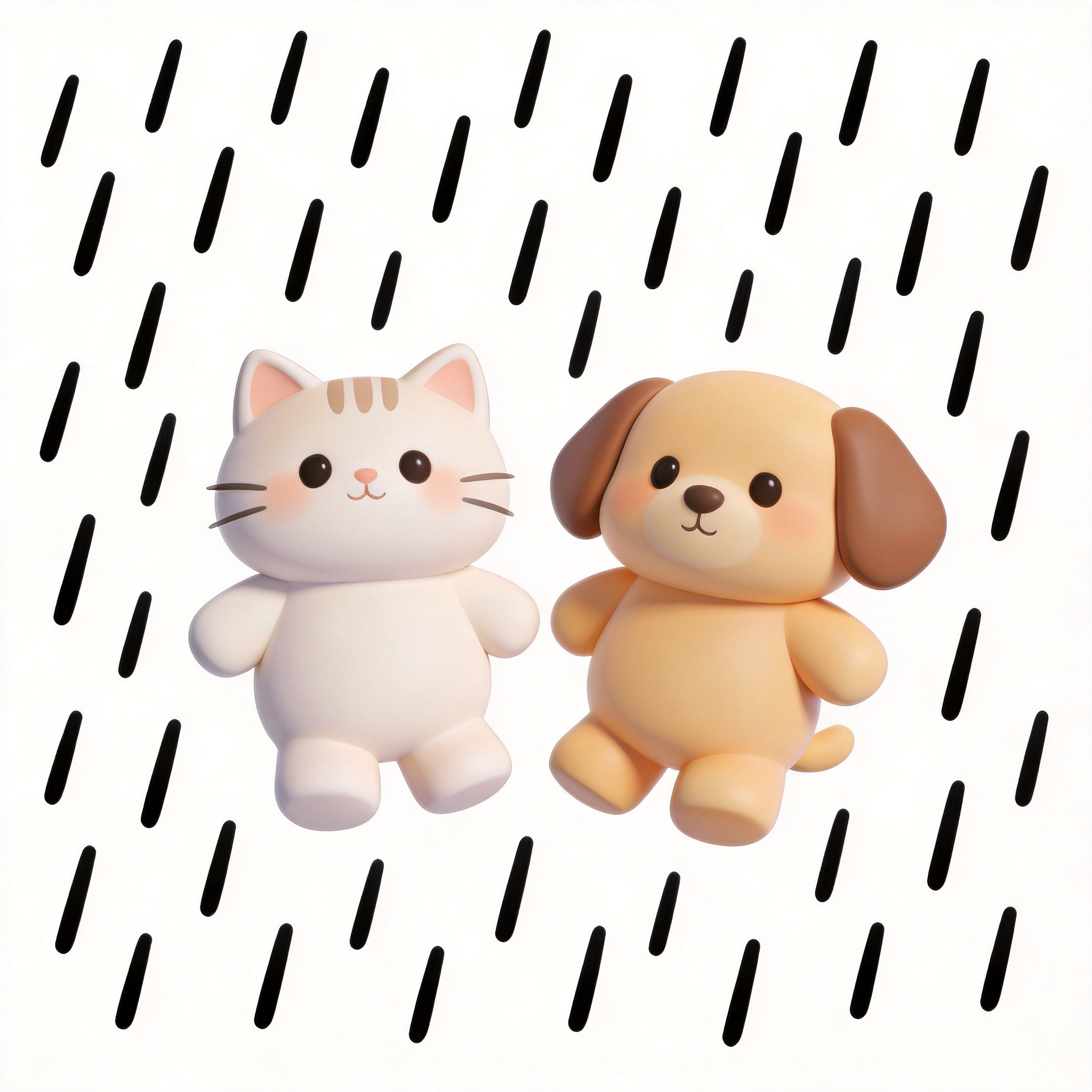rain cats and dogs单词图片