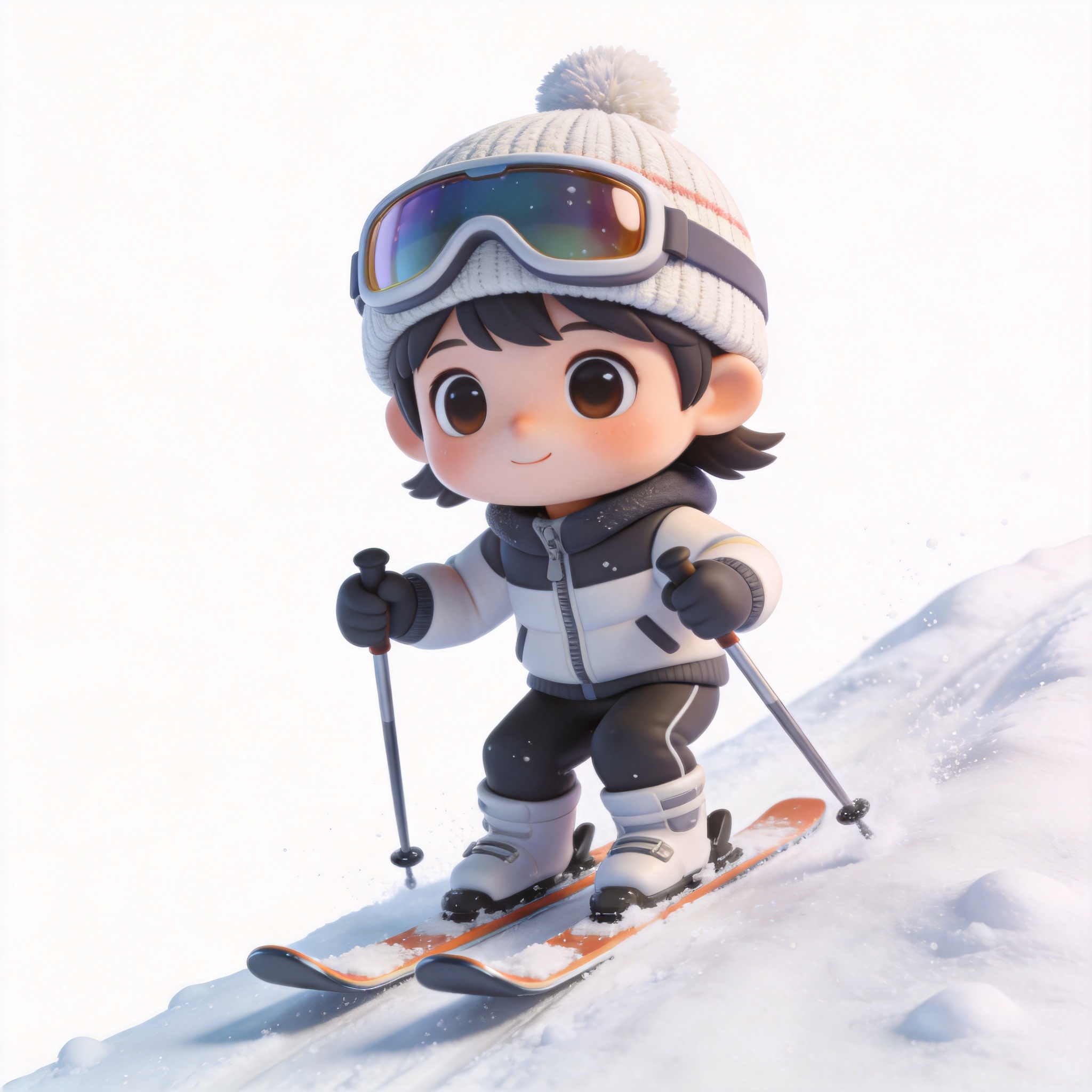 go skiing单词图片