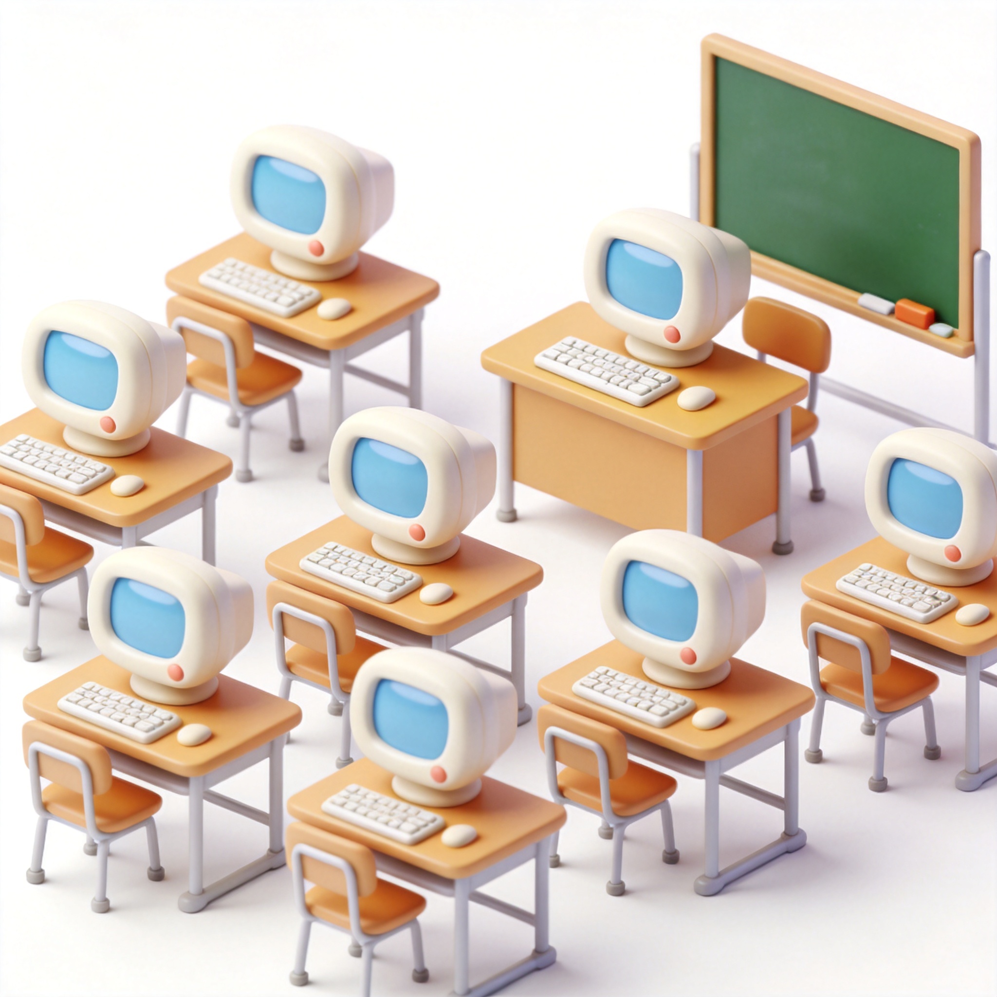 computer classroom单词图片