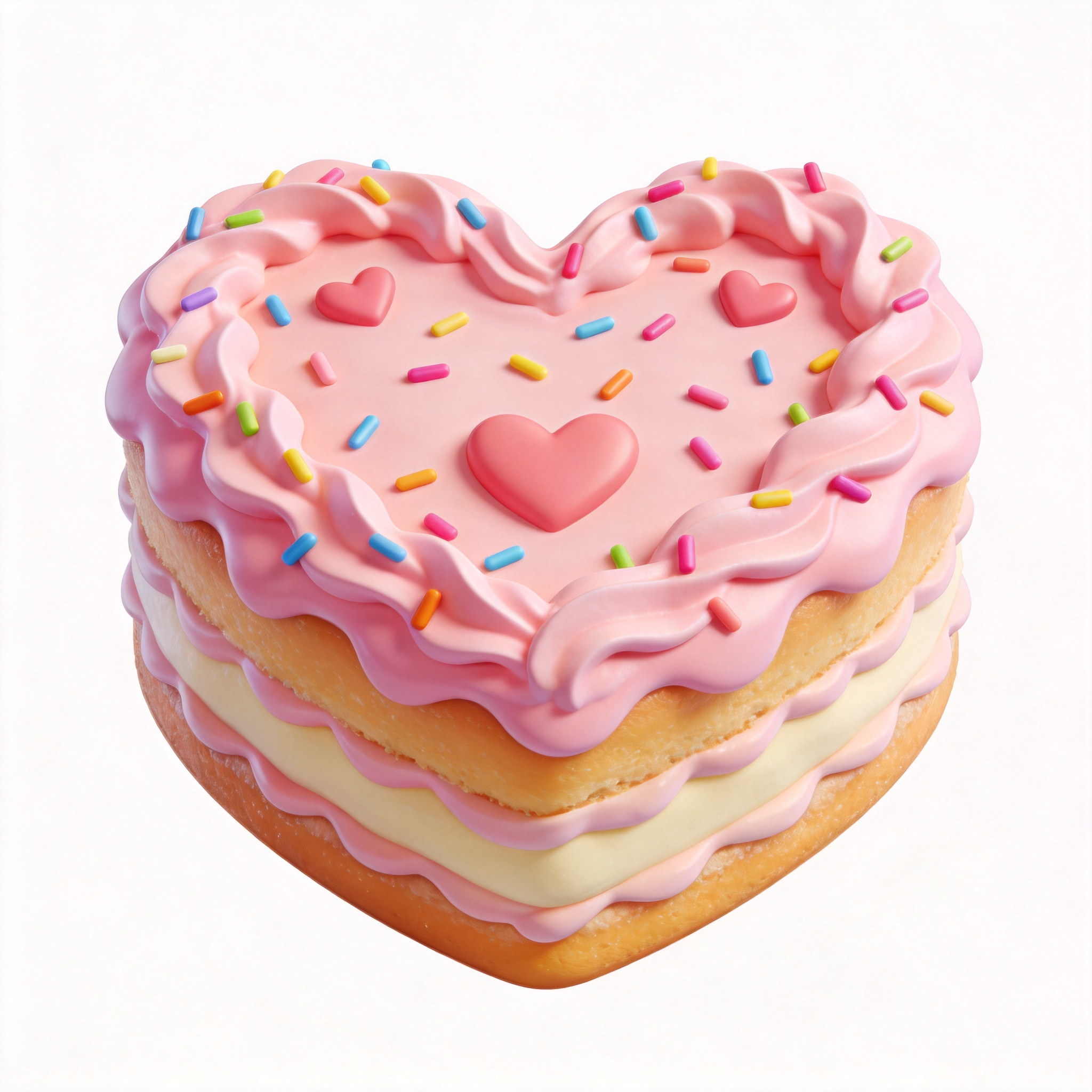 heart-shaped cake单词图片