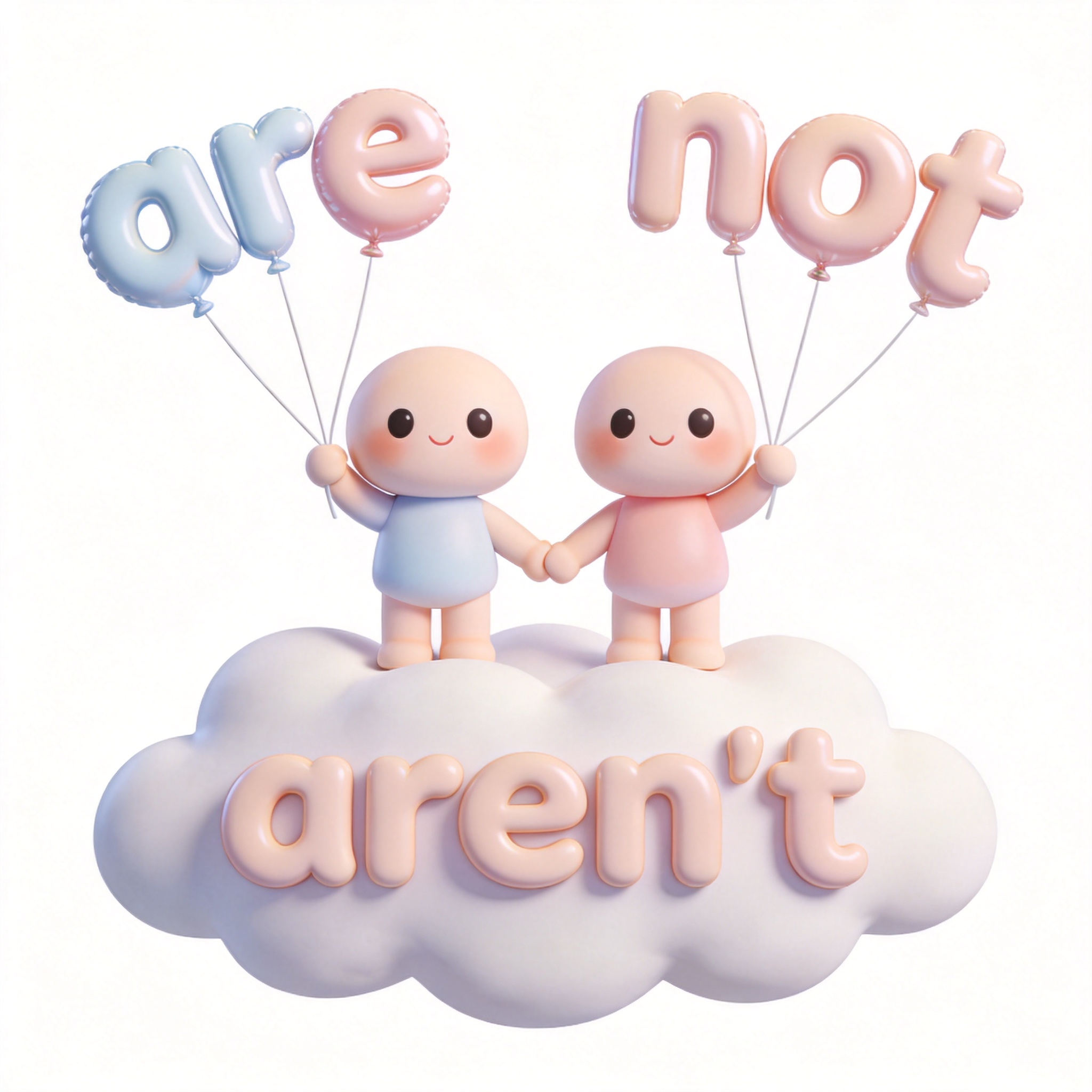 aren't = are not单词图片