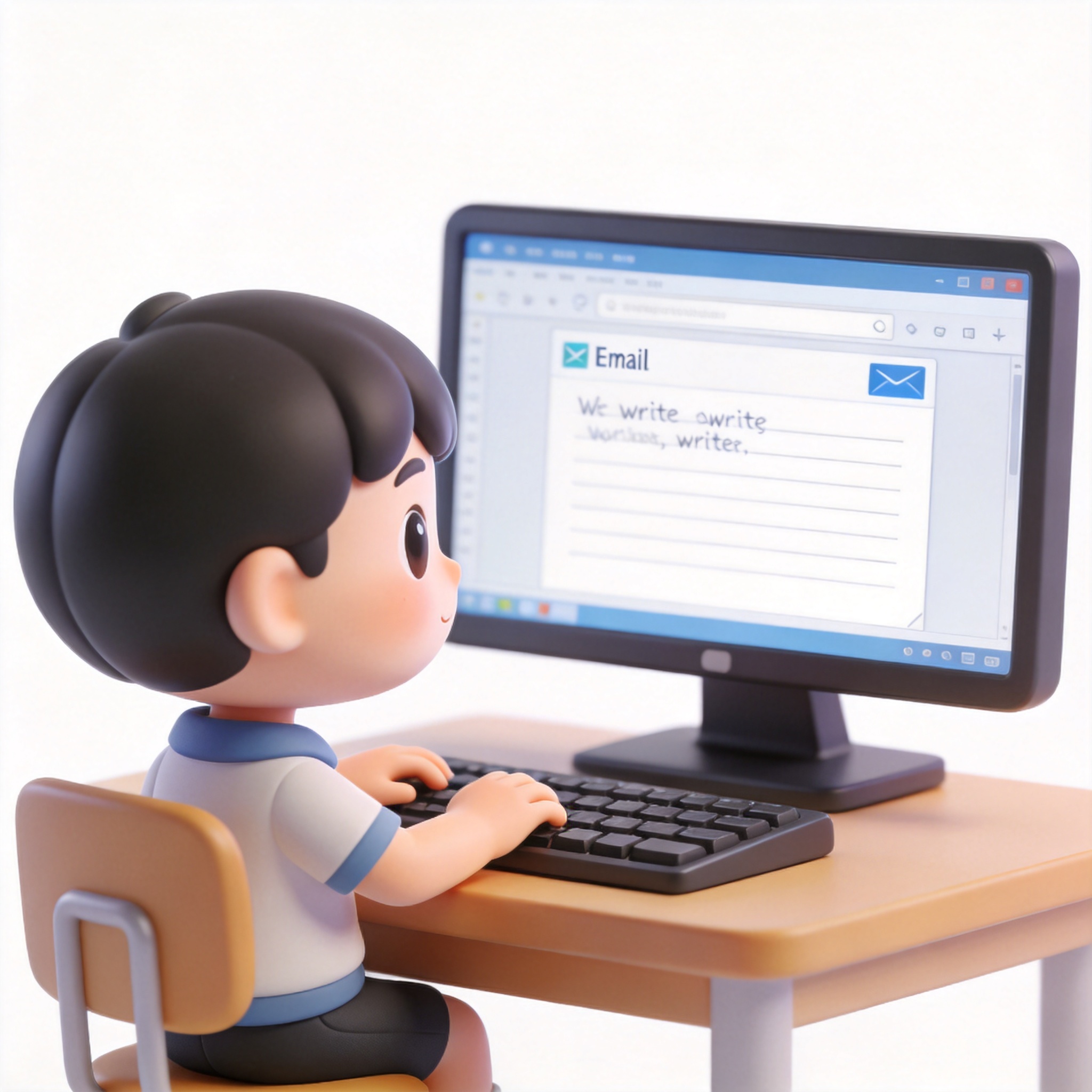 writes an email单词图片