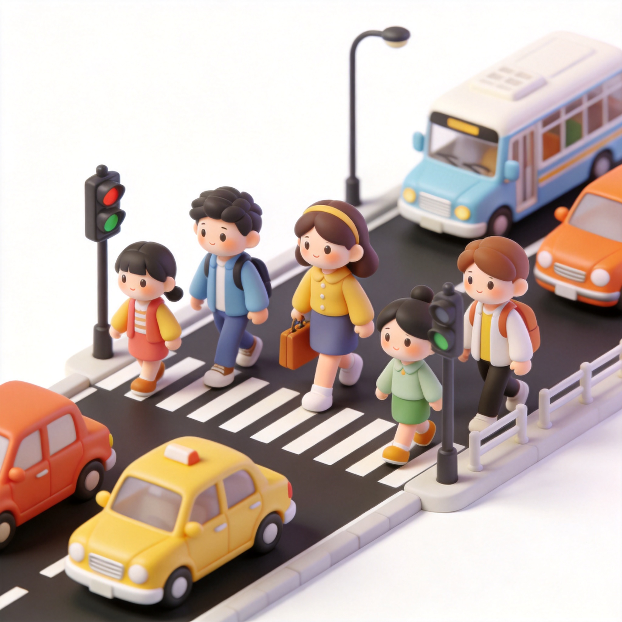 a busy street单词图片